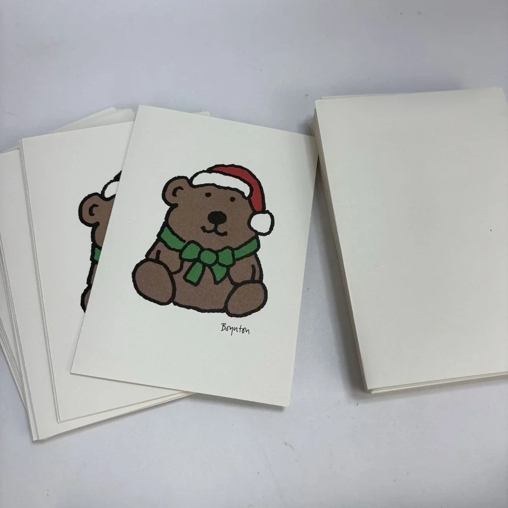Vintage Sandra Boynton Christmas Cards (17) Bear Holiday Envelopes